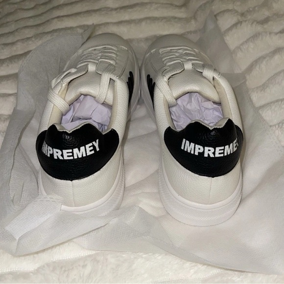 Women white platform sneakers, splicing w/accents, comfy, Shoes, sz 9 NEW - Picture 8 of 15